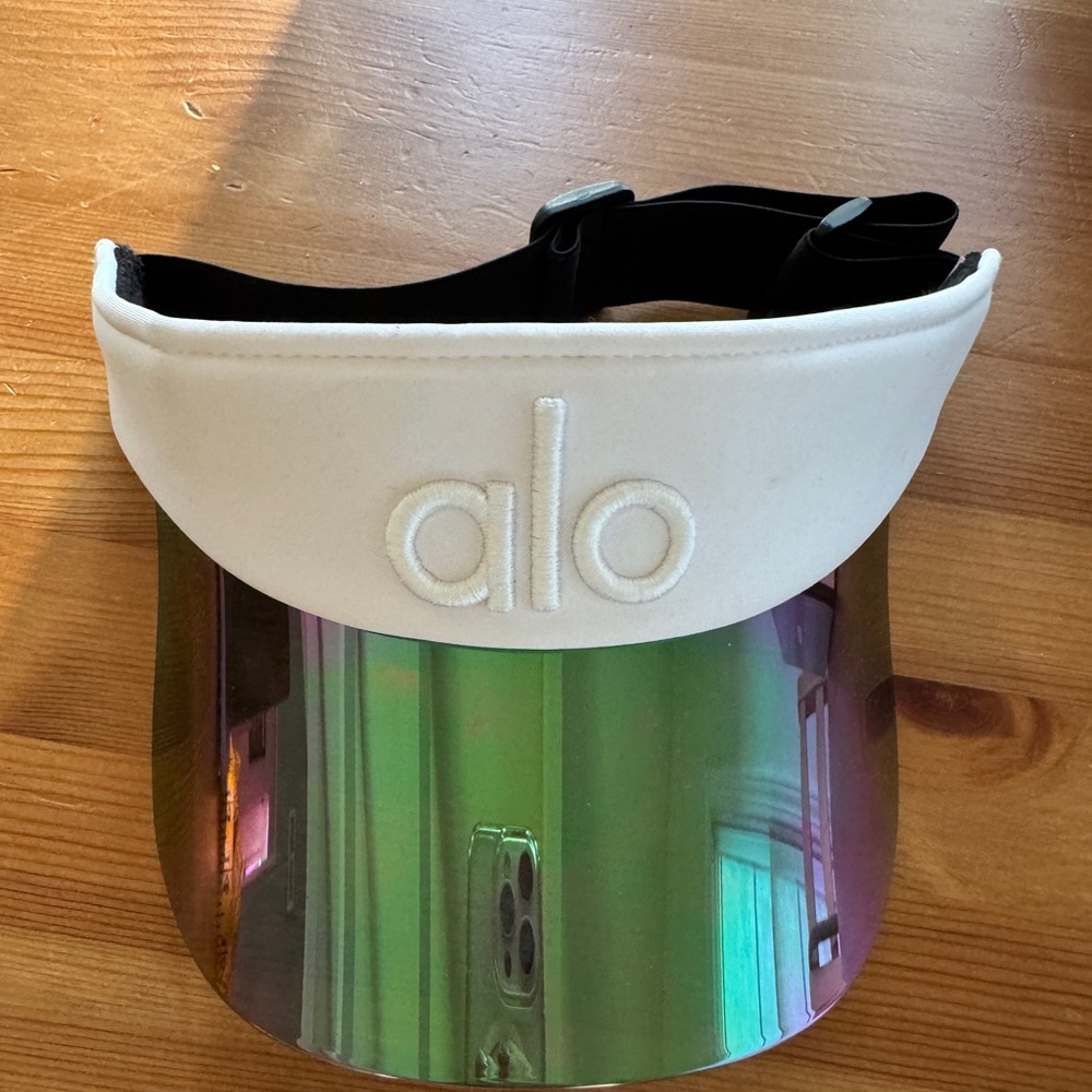 ALO Yoga White and Iridescent Visor